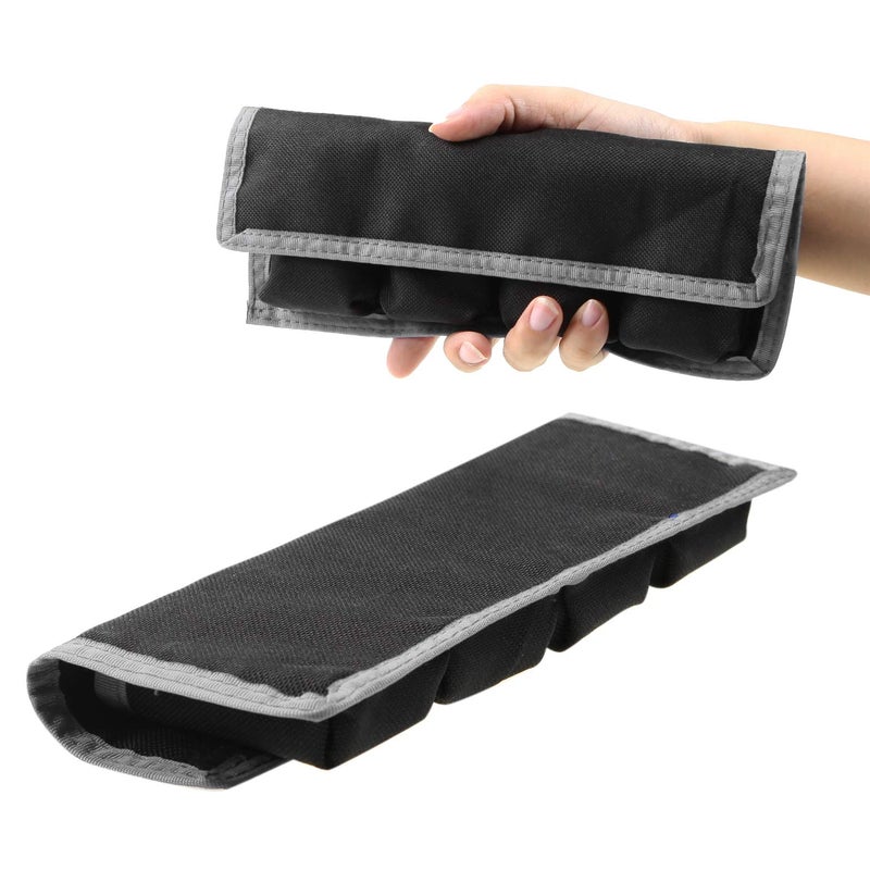 Meking 2 Pcs DSLR Battery Case Holder Storage Bag (4 Pocket) for AA/AAA Battery and LP-E6 LP-E8 LP-E10 LP-E12, EN-EL14 EN-EL15, NP-FW50 NP-F550 NP-FM500H (Gray) - Image 5